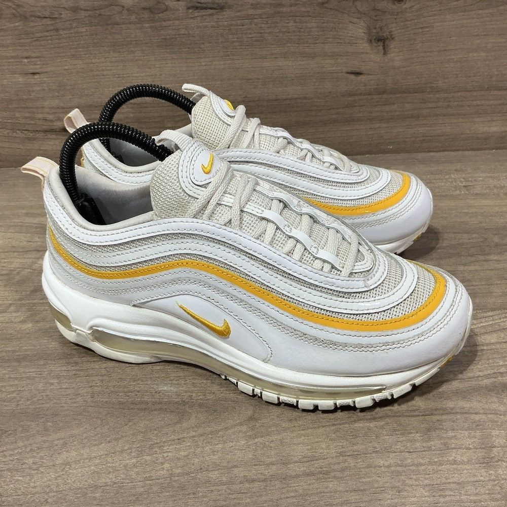 Nike Womens Air Max 97 White University Gold Sneaker Shoes DM8268-100 Size 7.5